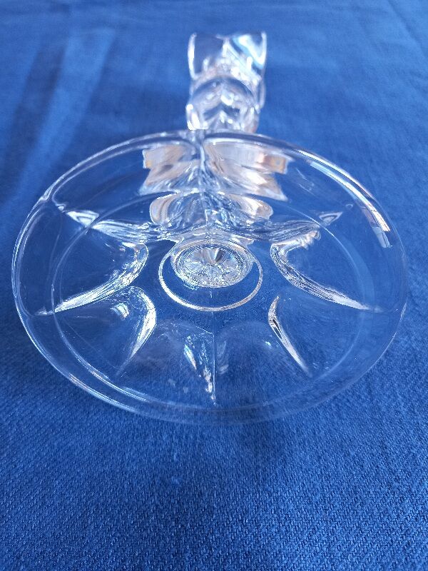 Pair of cut glass candlesticks