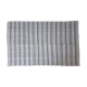 Handwoven vintage geometrical rug, grey background