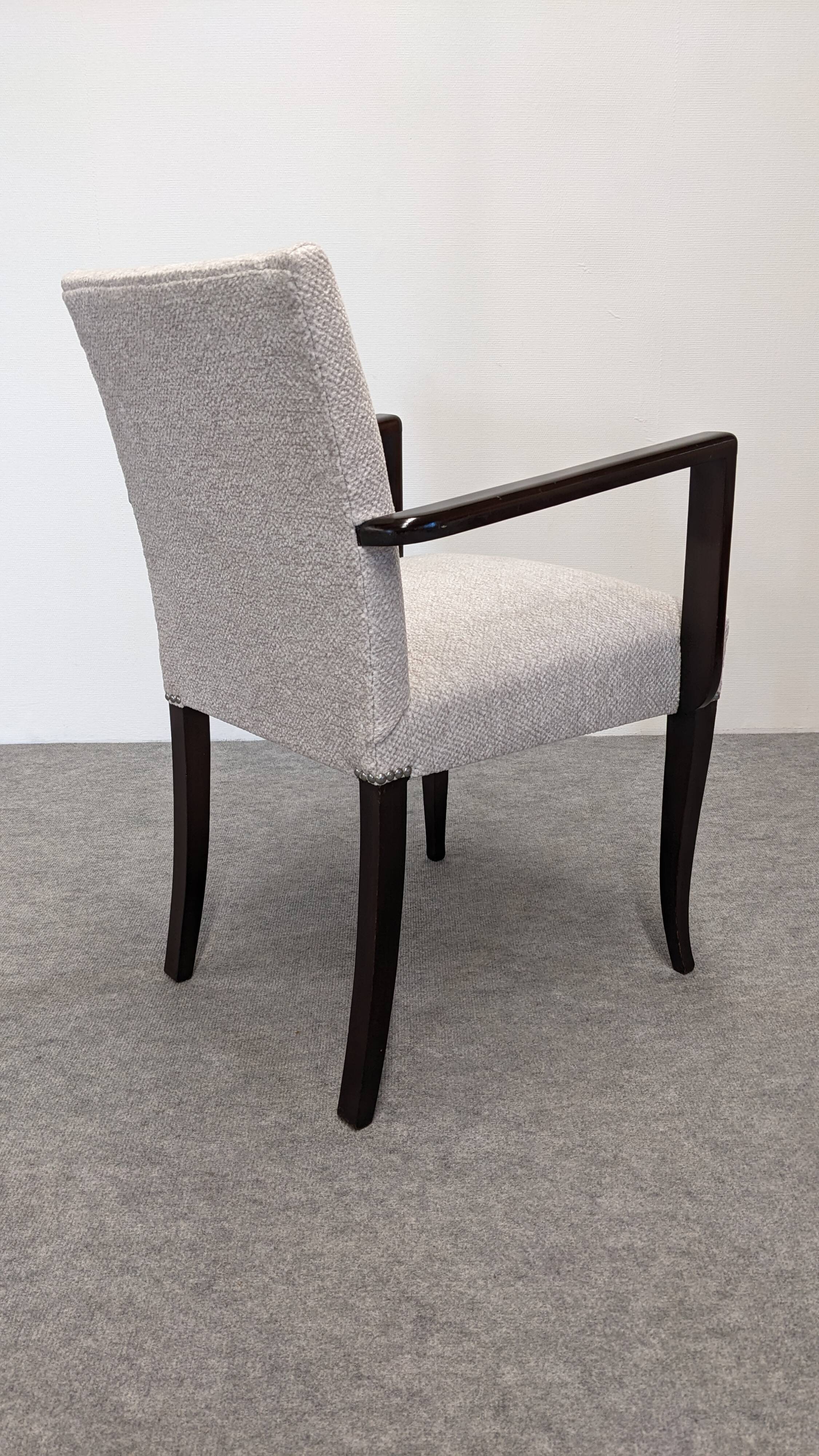 Paire de fauteuils bridges Art déco, France vers 1920