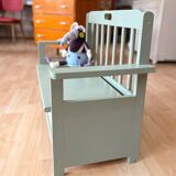 Celadon green toy chest bench