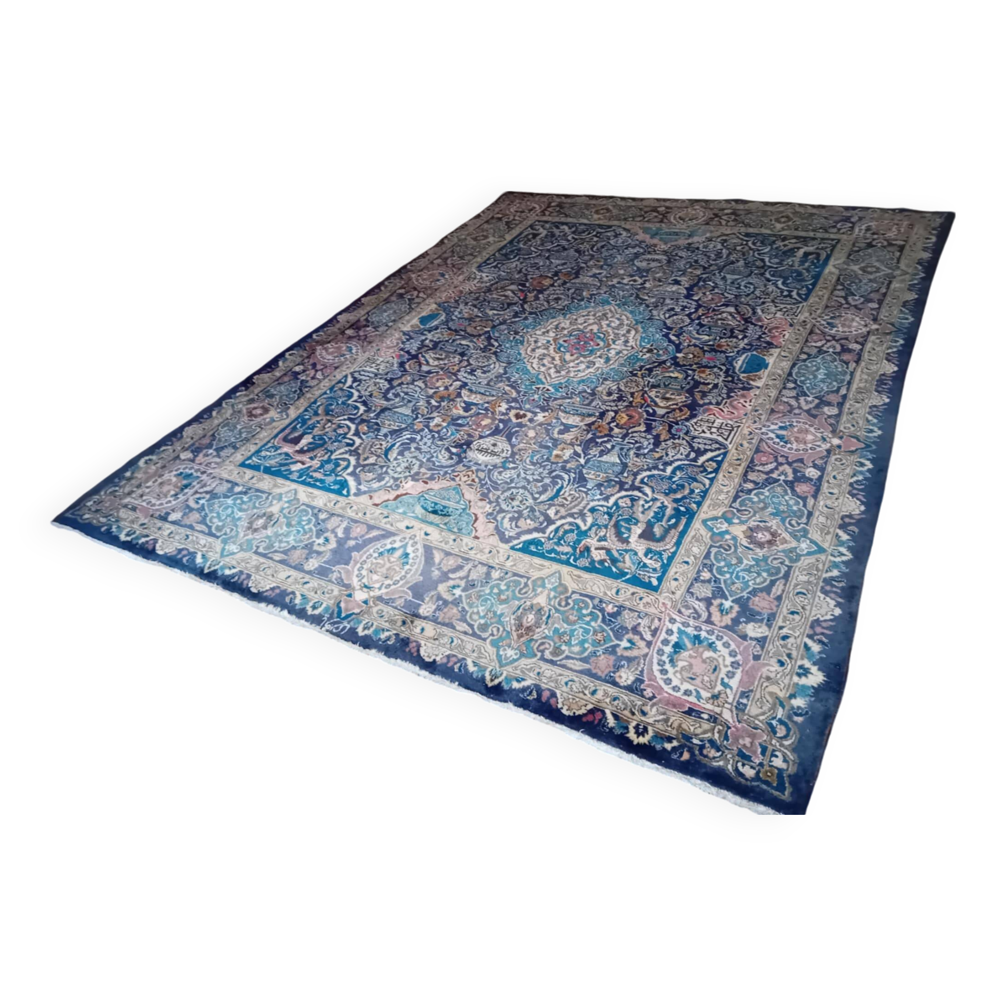 Handmade Persian Kashmar rug 381x291cm