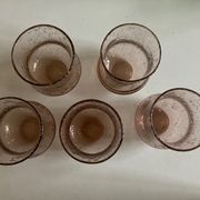 Set of 5 glasses of Biot cups in blown glass 1960