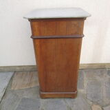 Old bedside table, marble top