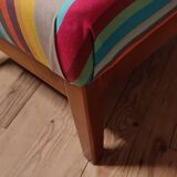 Jacques Leleu fabric footrest redone