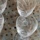 7 verres à vin en cristal et verre ciseles vintage