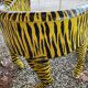 Painted wooden tiger chair