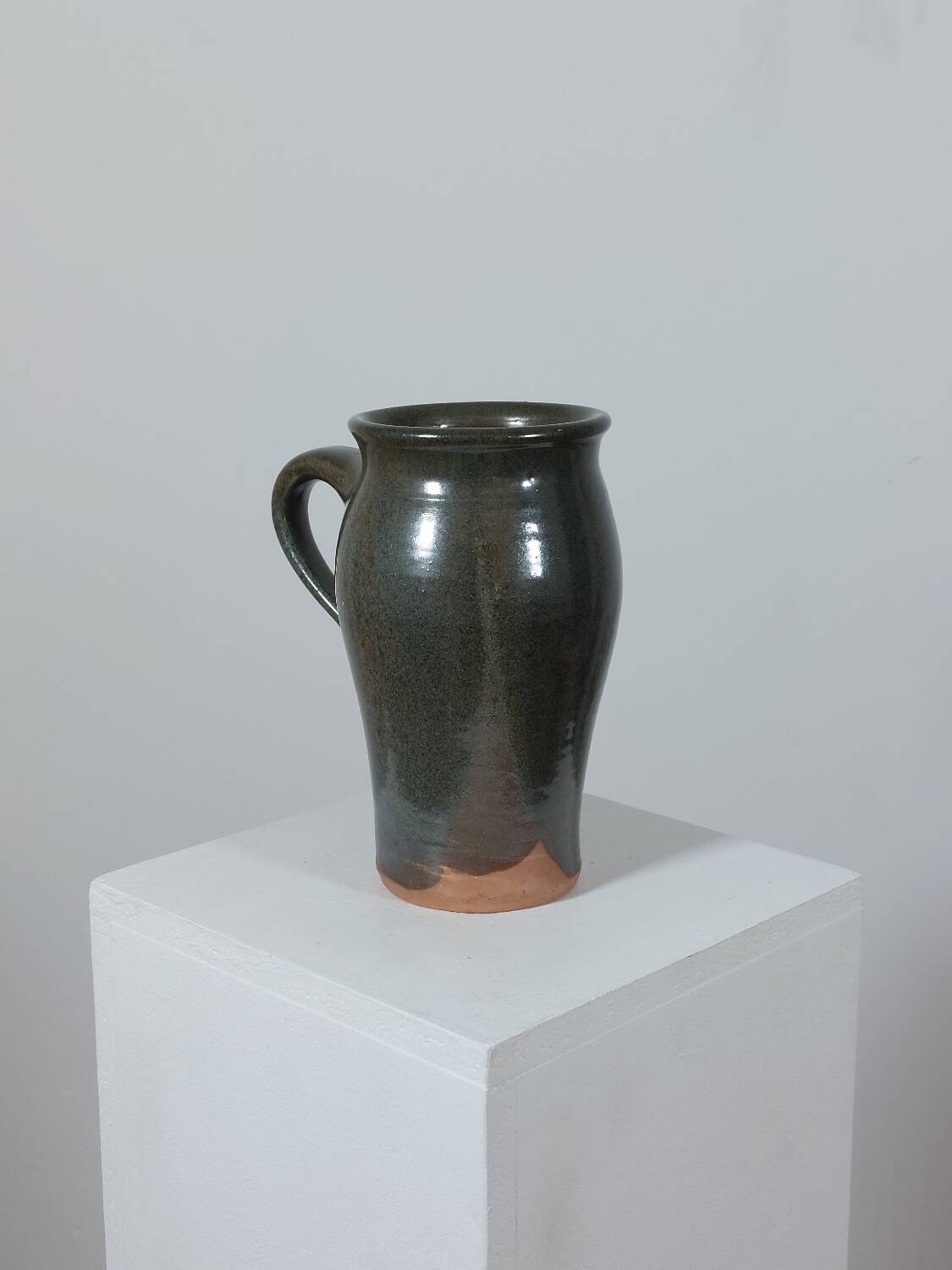 Vintage mid-century oxidised pottery vase