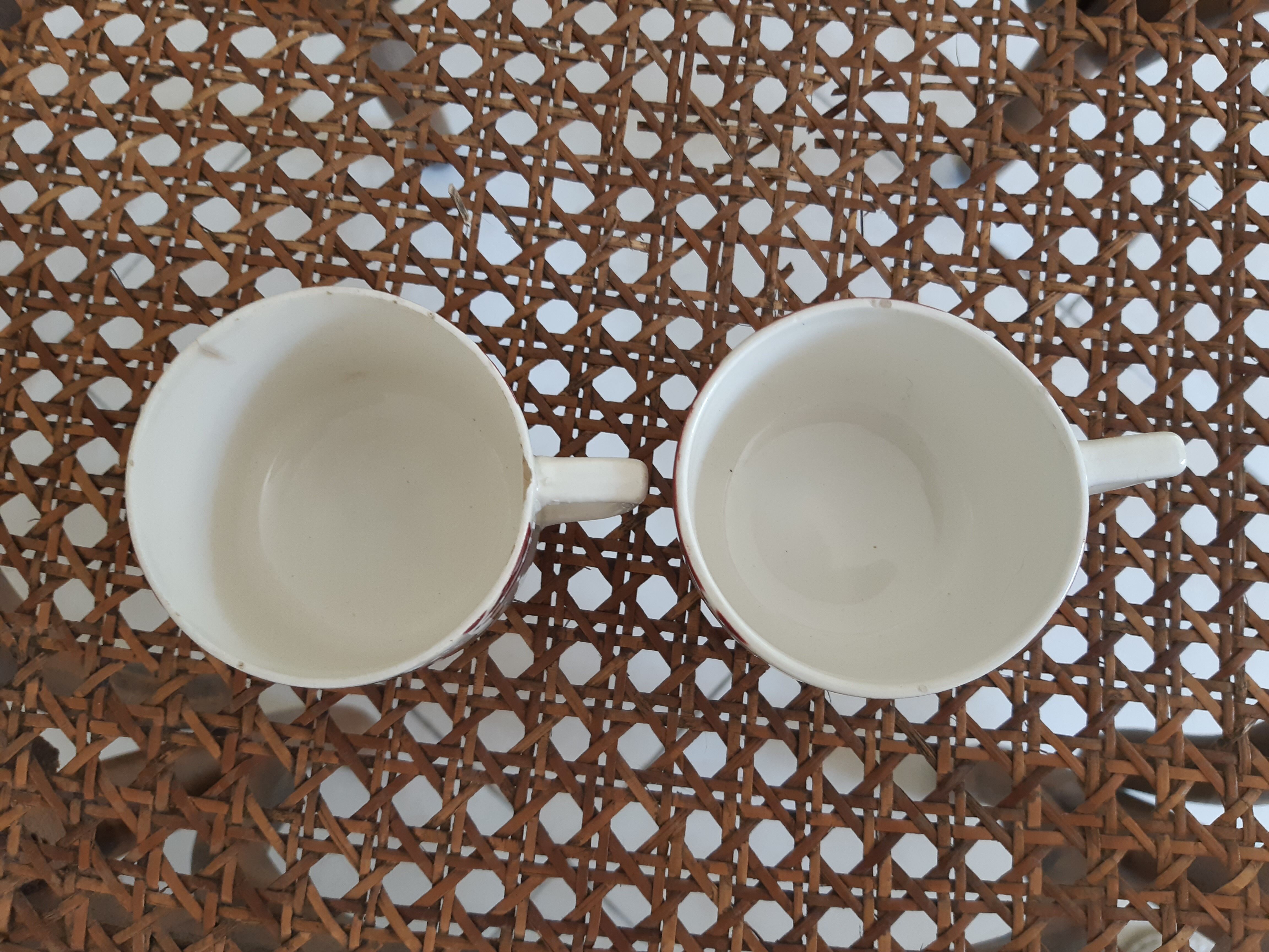 Coffee maker and cups Digoin Sarreguemines