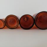 Amber apothecary bottles