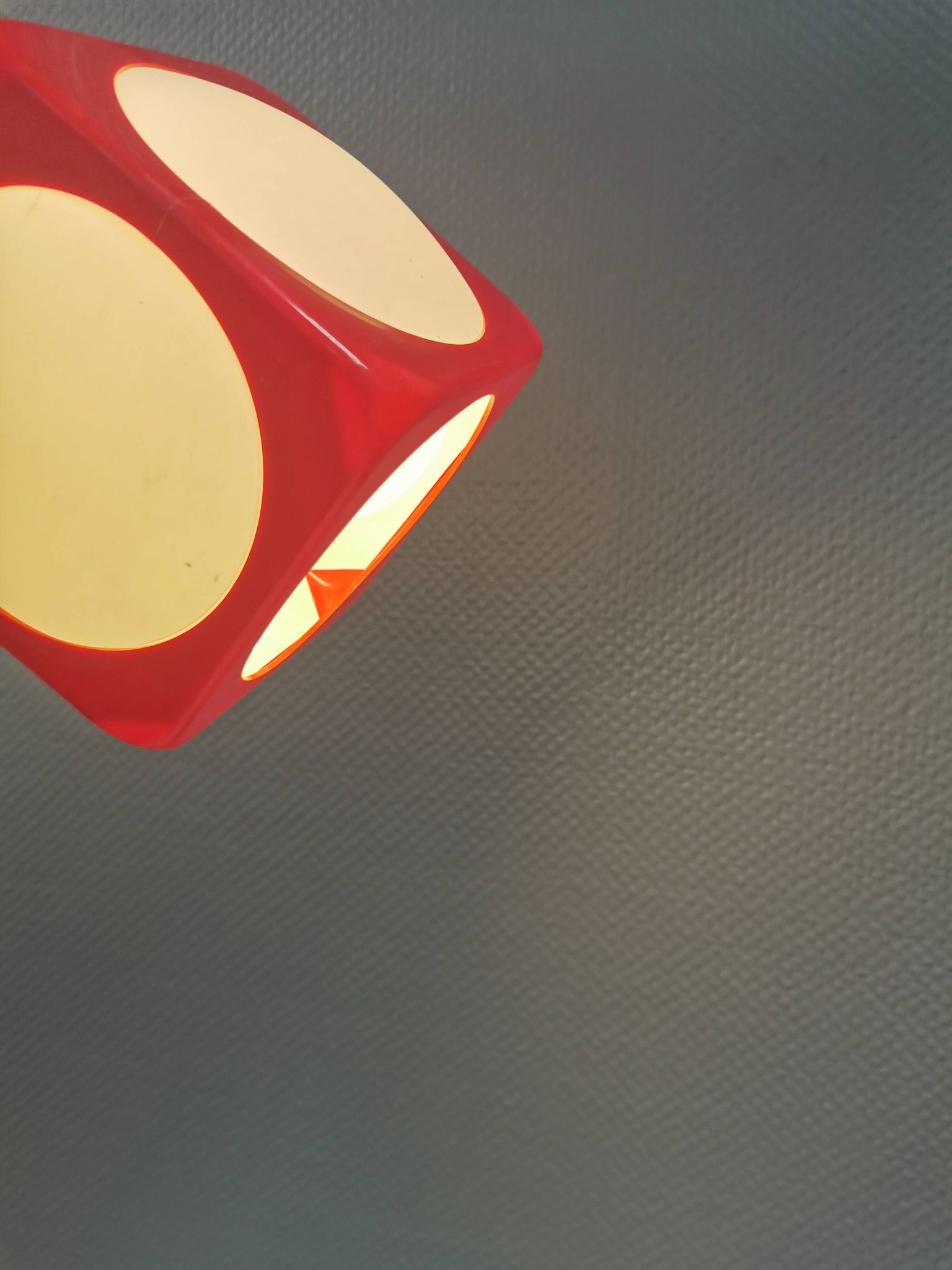 Vintage Poker Dice pendant lamp by Hoyrup Lighting, 1976, Denmark.