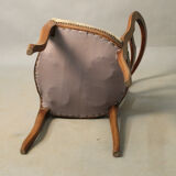 Louis Philippe walnut chair, newly reupholstered