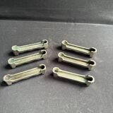 6 Knife rests – Silver-plated bronze – Art deco
