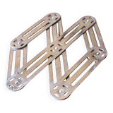 Vintage accordion folding metal trivet
