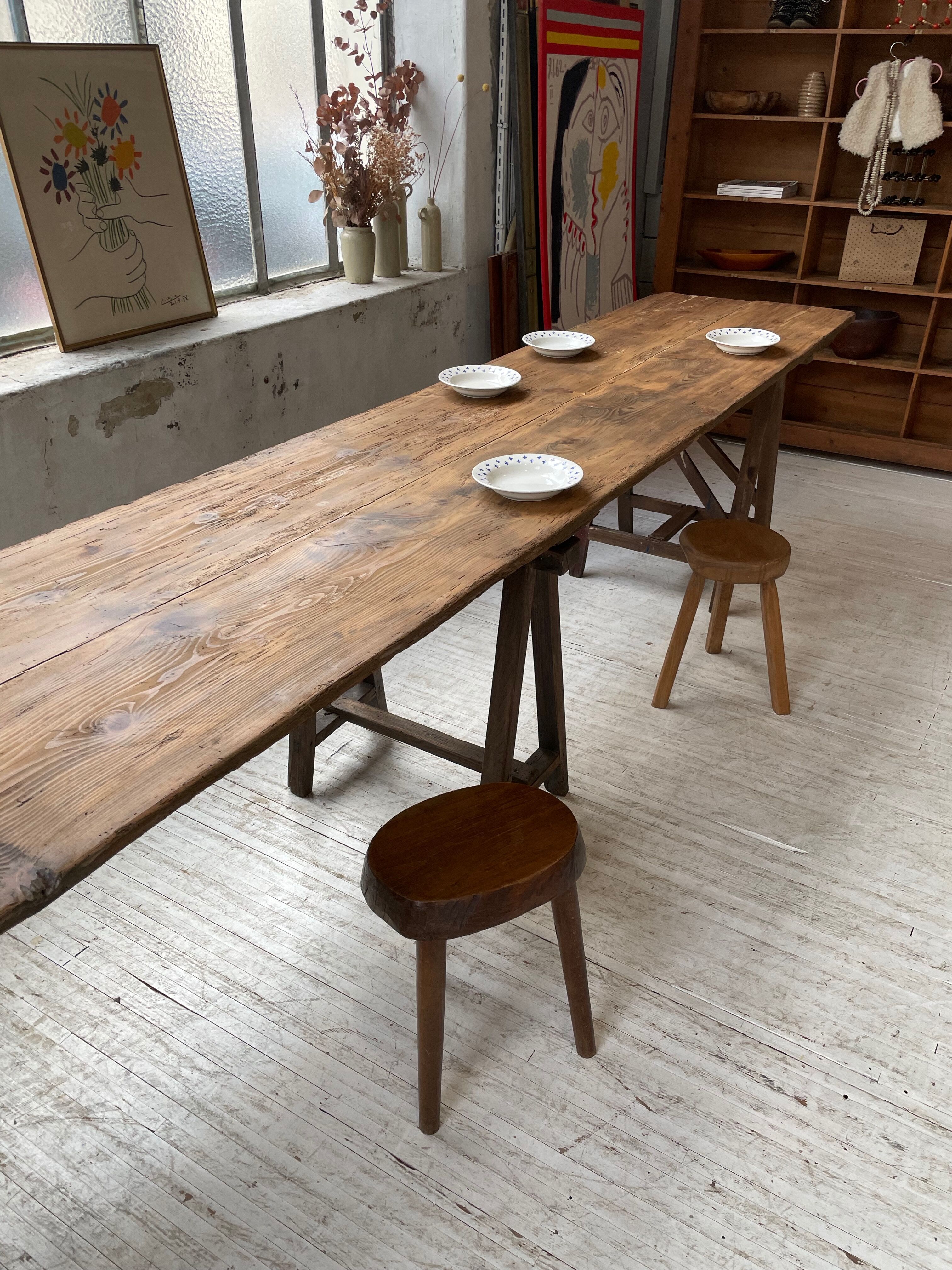 Guinguette table XXL 4m trestles