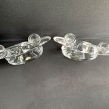 Vannes le Châtel - Candle holders with 2 lights (2) - Cristal