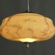 Art Deco pendant light, marbled with chrome suspension, 1930s