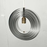 Mid-century modern moon pendant lamp from East Germany by Verner Panton for Erjoka, 1960s.