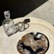 Large empty pocket or dish in petrified wood