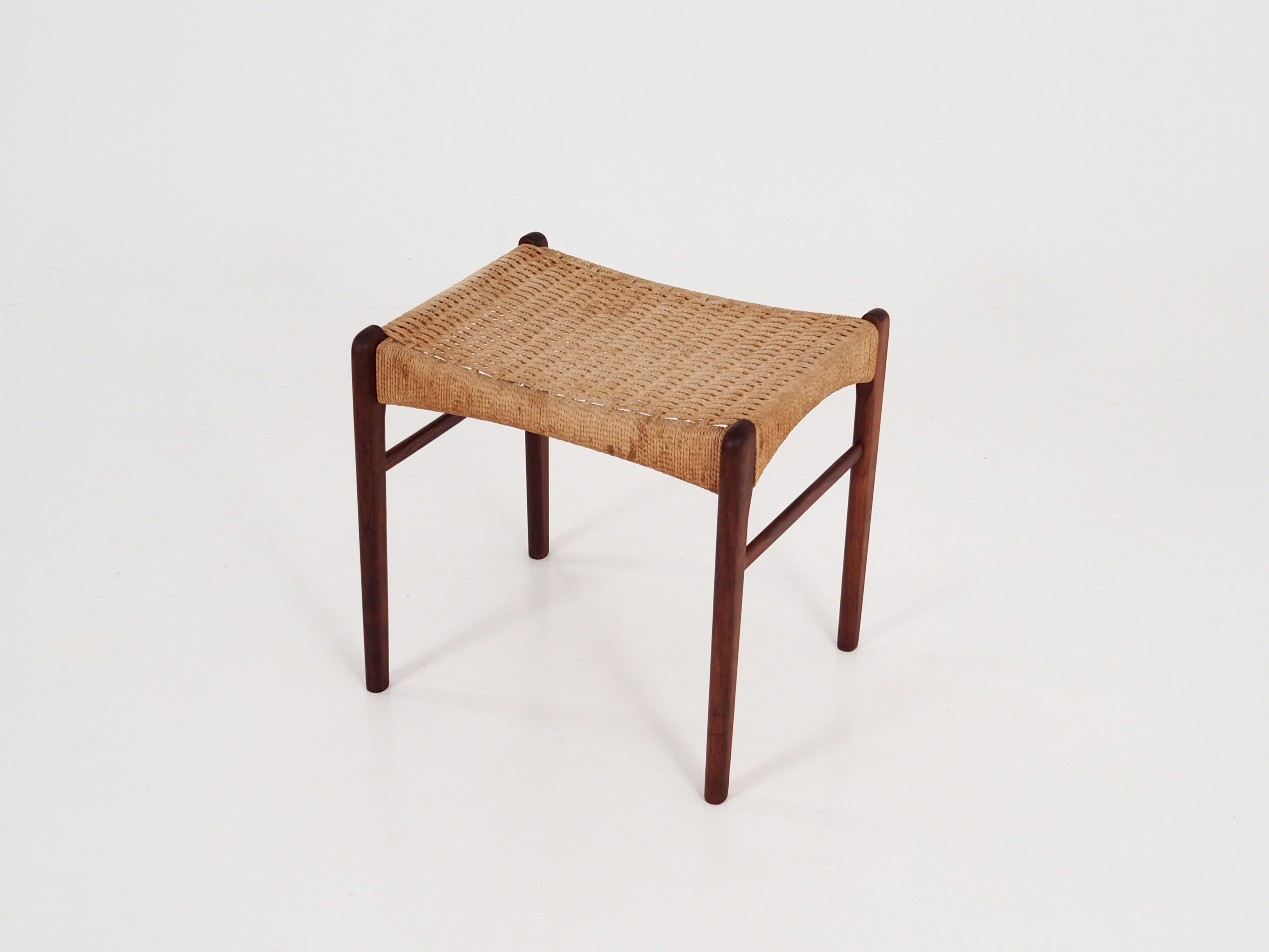 Footstool made of rosewood, Scandinavian design of the 70's