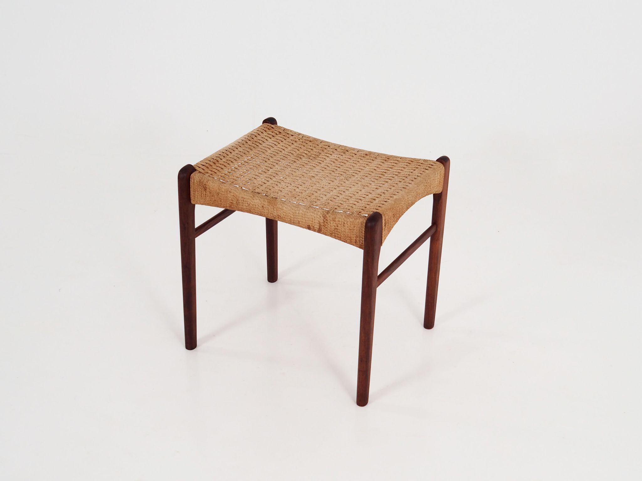 Footstool made of rosewood, Scandinavian design of the 70's