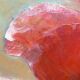 Ancient canvas red flower and fuchsia not signed