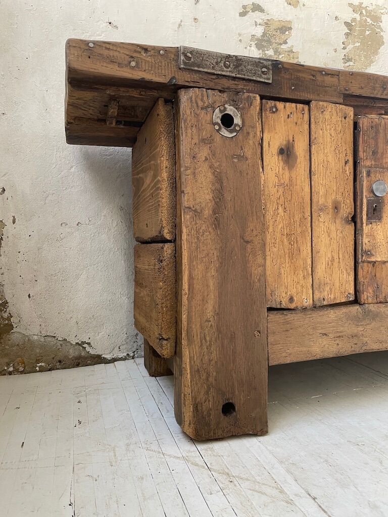 Established former brutalist console oak pine