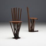 Industrial Wabi Sabi Primitive Chairs, France, 1950s