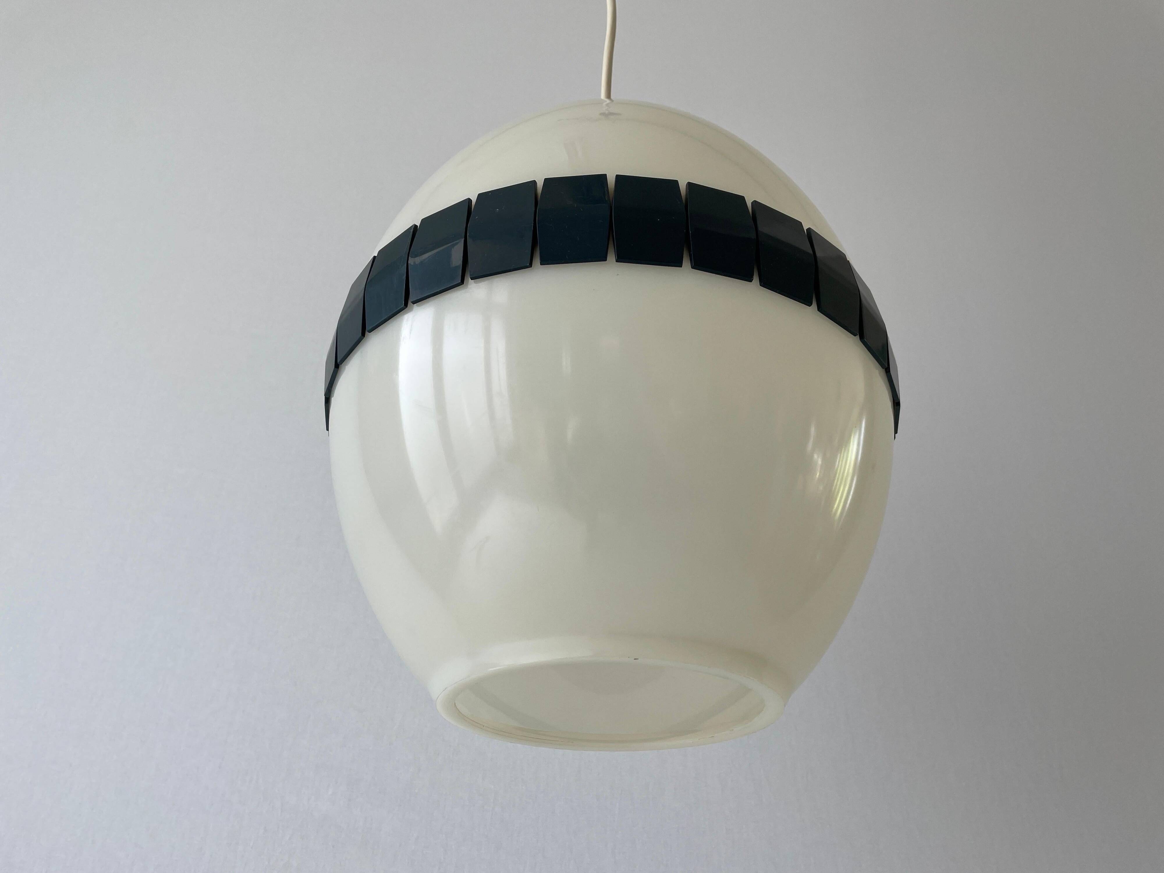 Plexiglass ceiling light in the shape of an egg, 1960s, Italy