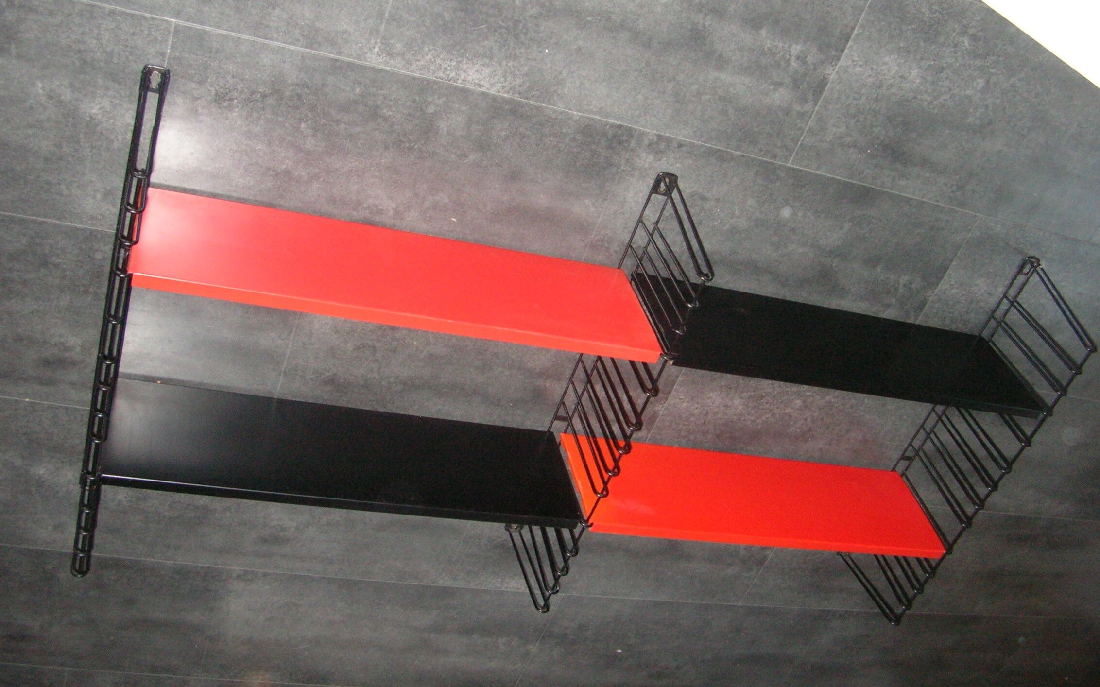 Tomado double-width wall shelf