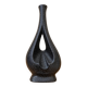 Vase soliflore sculptural en céramique noire – années 60/70