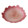 Plat fleur rose en terre cuite