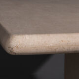 Travertine dining table square