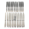 Suite de 24 couteaux en métal argenté SFAM XXe époque Art déco