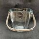Strombergshyttan sterling silver and art glass ice bucket