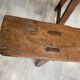 Pair of solid oak farmhouse benches 214cm for rustic table 1950