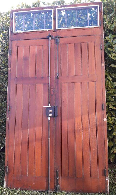 Double entrance door 227x142.2cm oak multi-point lock and frame