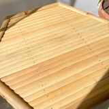 3 Vintage Bamboo Hexagonal Nesting Coffee Tables, 1970s
