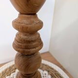 Turned wooden candlestick