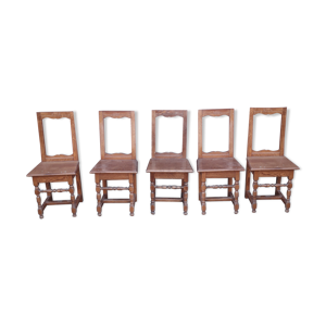 Chaises rustiques en - massif