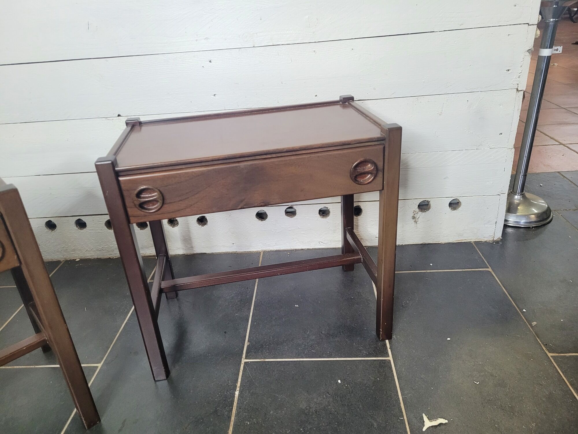 Pair of Scandinavian mahogany bedside tables from the 60s