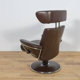 Ergonomic Lounge Chair with Ottoman Model from Ekornes Stressless, 2000s, Set of 2