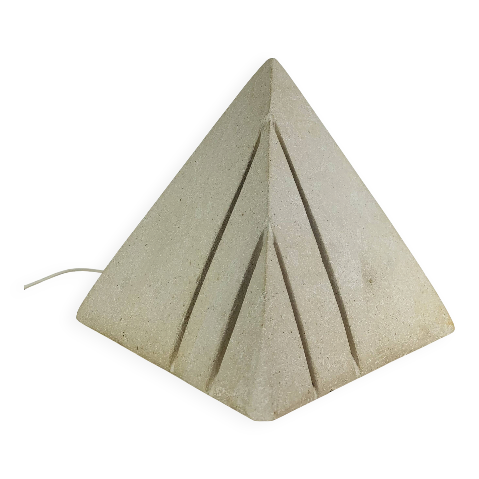 Lampe pyramide en pierre, années 70