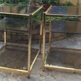 End table in smoky glass