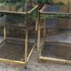 End table in smoky glass