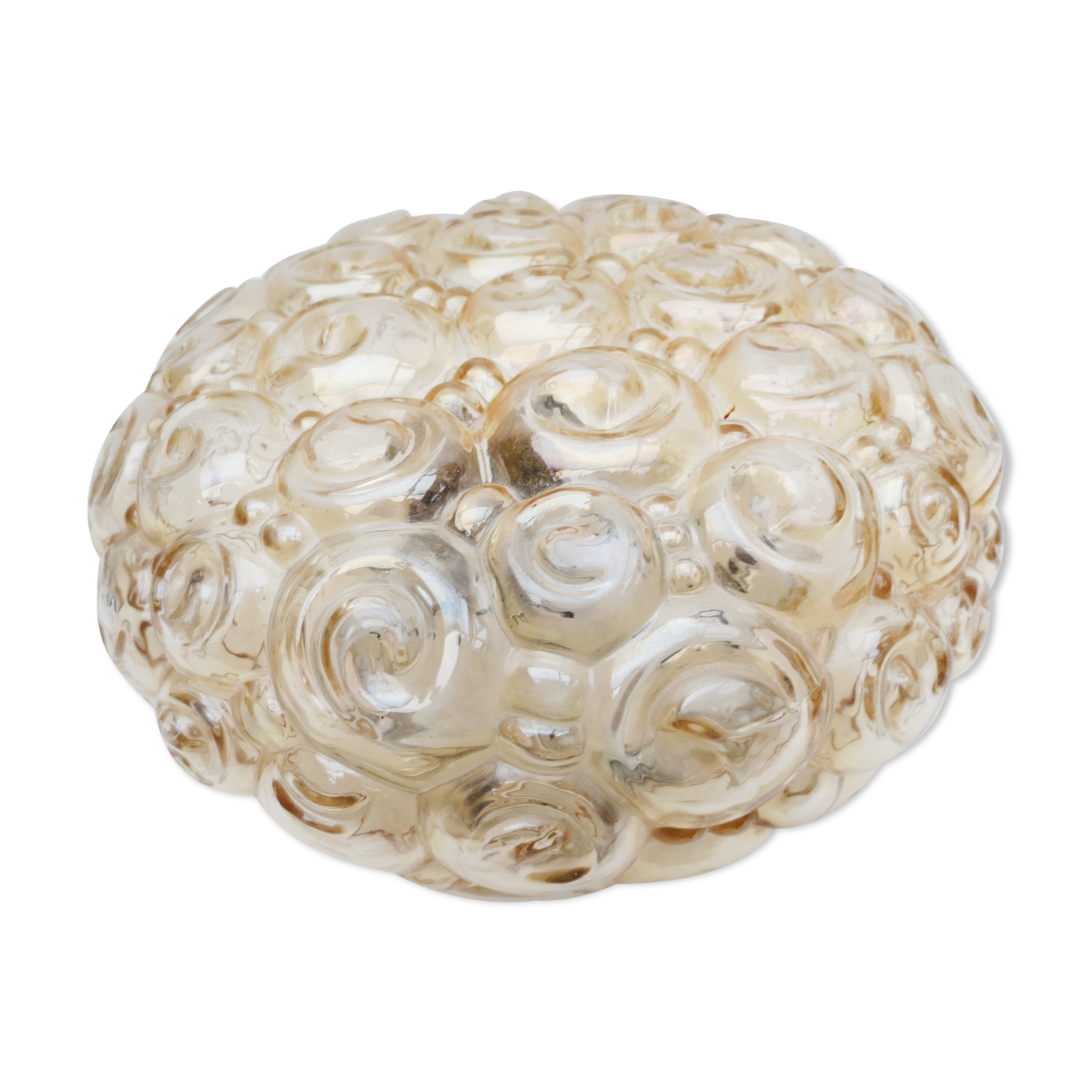Old wall lamp molded glass, bubble decoration