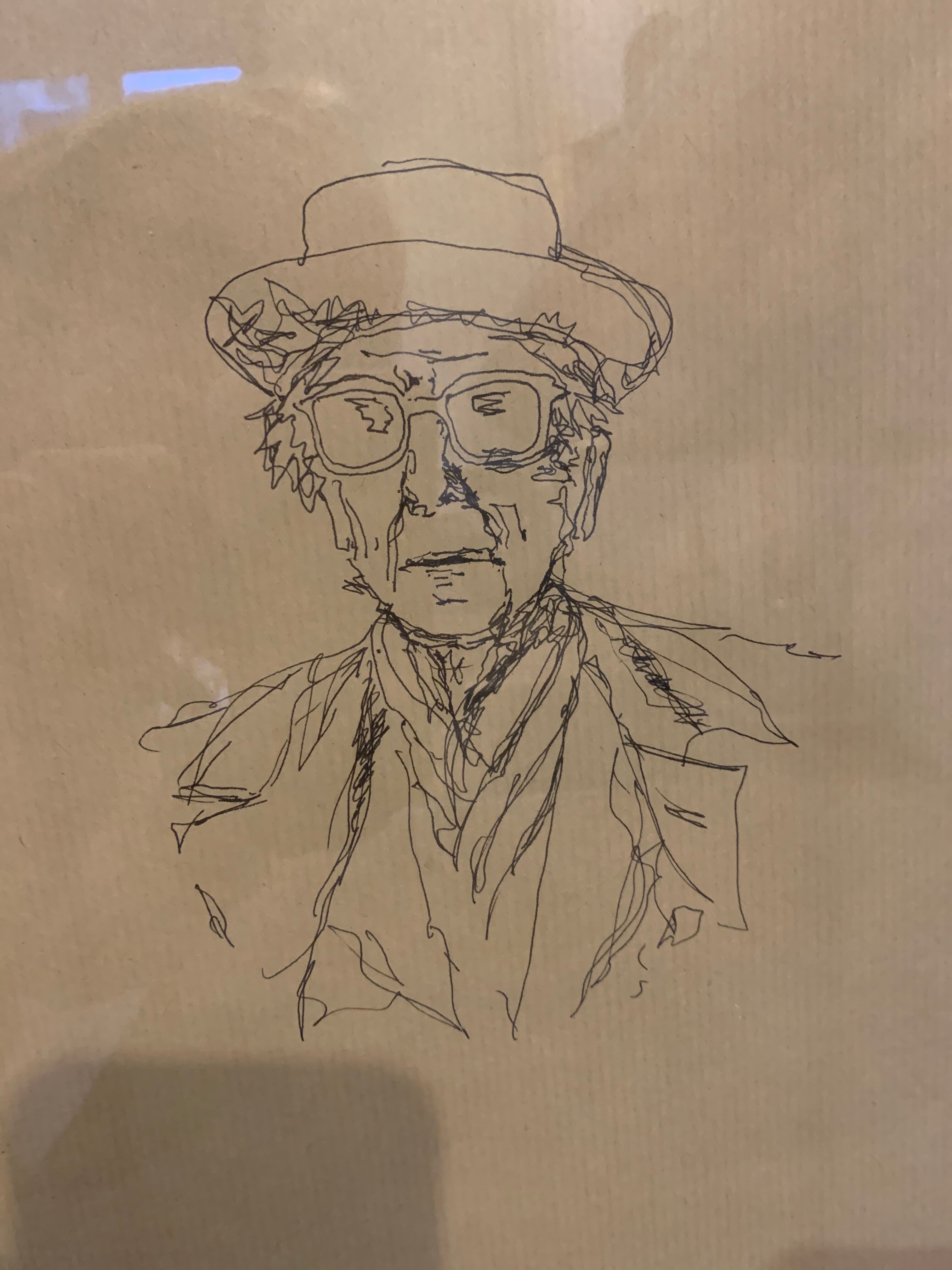 Esquisse originale portrait d’un artiste