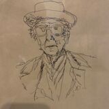 Original portrait sketch of an artist