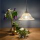 Vintage glass flower pattern lampshade pendant light