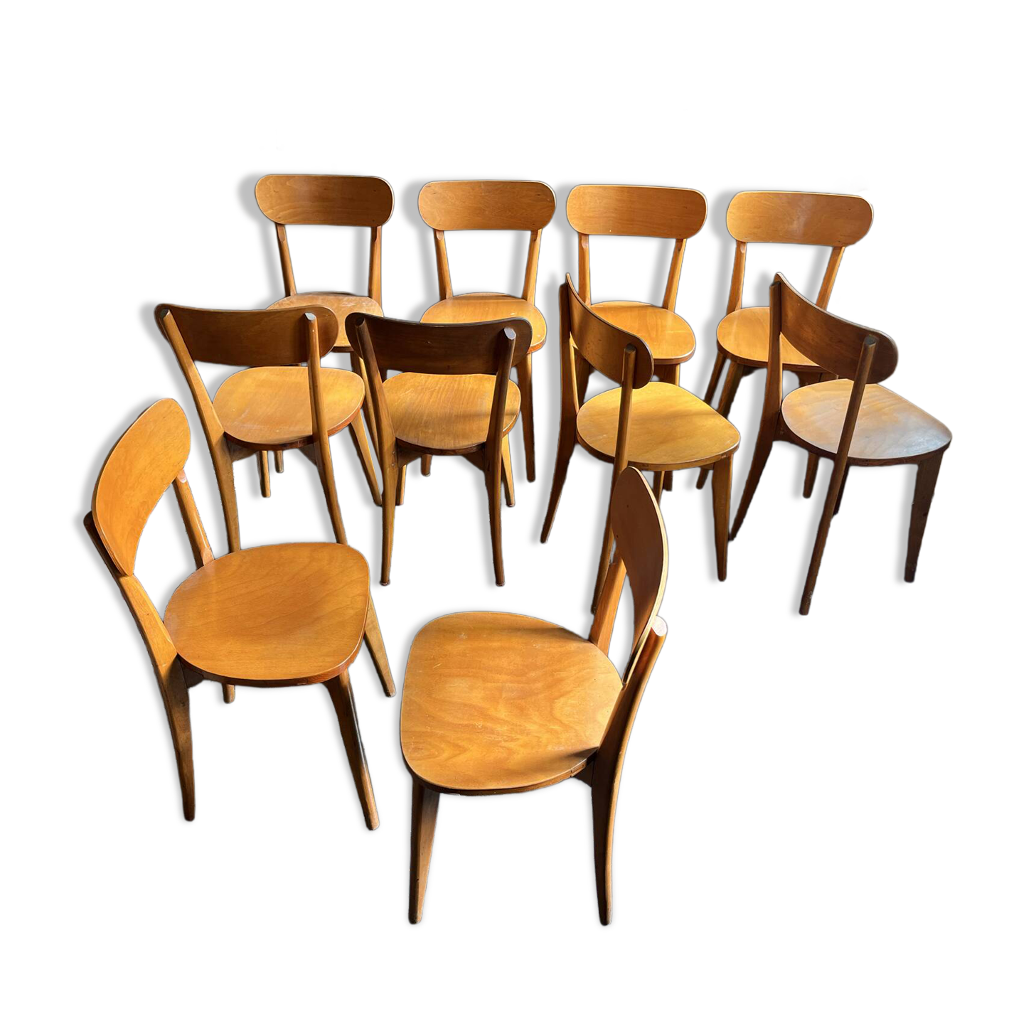 Set of 10 bistro chairs