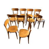 Set of 10 bistro chairs